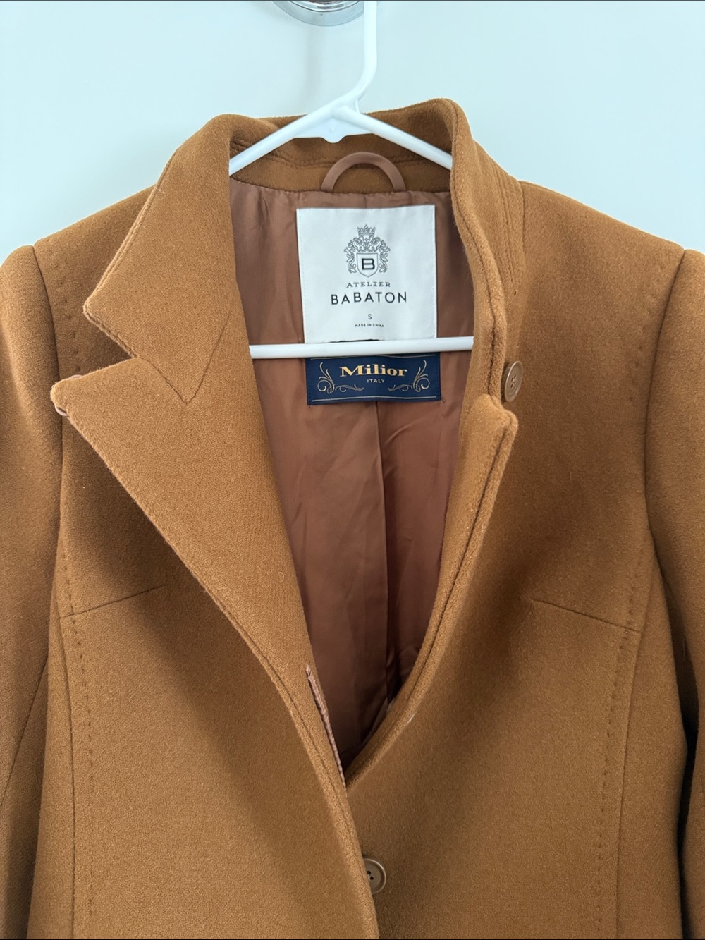 Aritzia Babaton Women Wool Cashmere Winyer Coat in Camel/Brown Like NEW